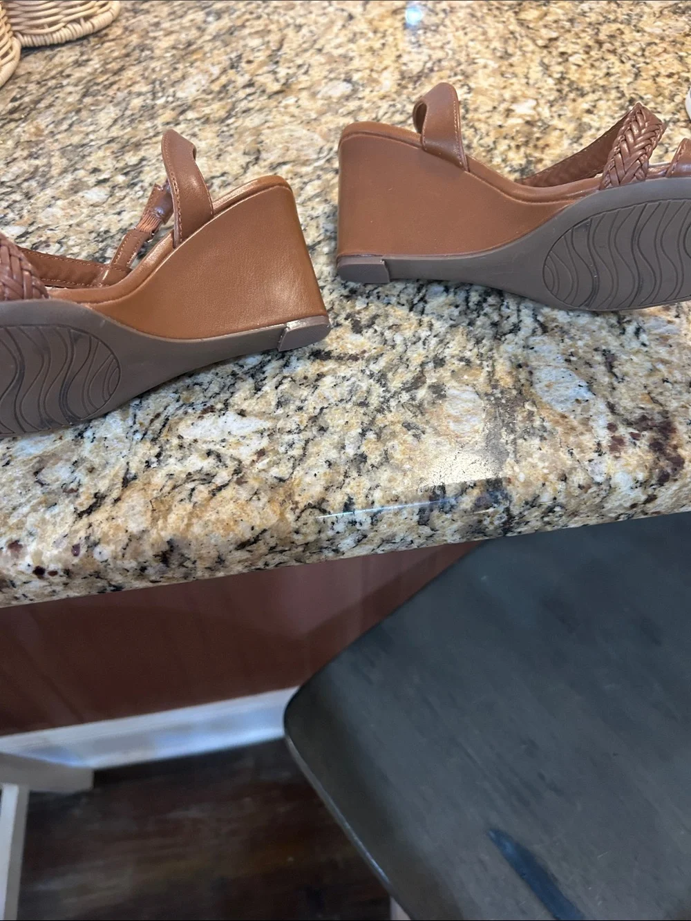 Impo Braided Brown Slingback Heels